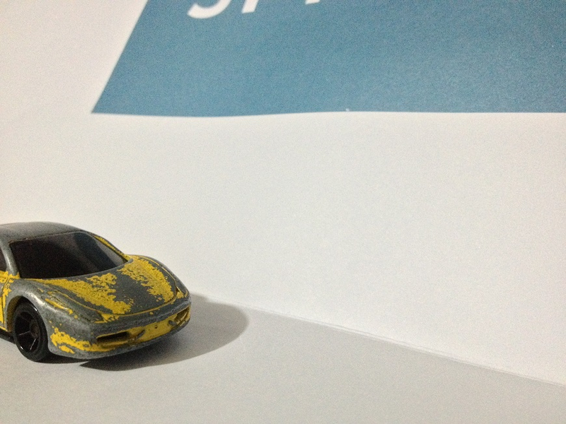 Illustration for article titled Presenting: the most beat-up (but still butt-kicking) 1:64 Ferrari 458 ever